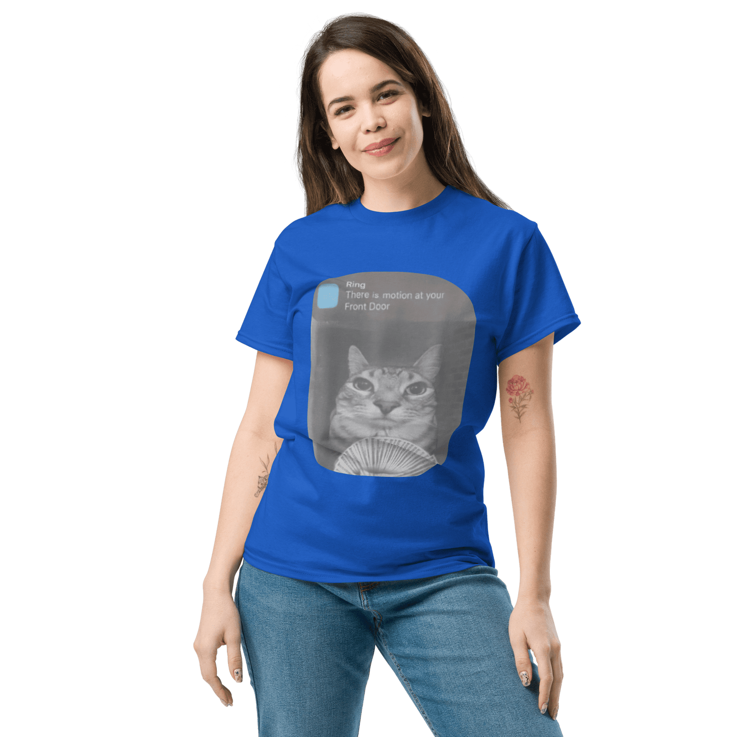 There is Motion at Your Front Door Classic T-Shirt Meme - Royal | Shirtposting