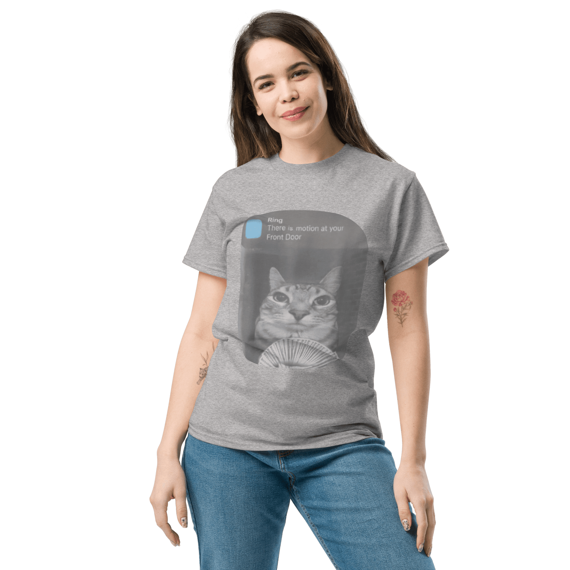 There is Motion at Your Front Door Classic T-Shirt Meme - Royal | Shirtposting