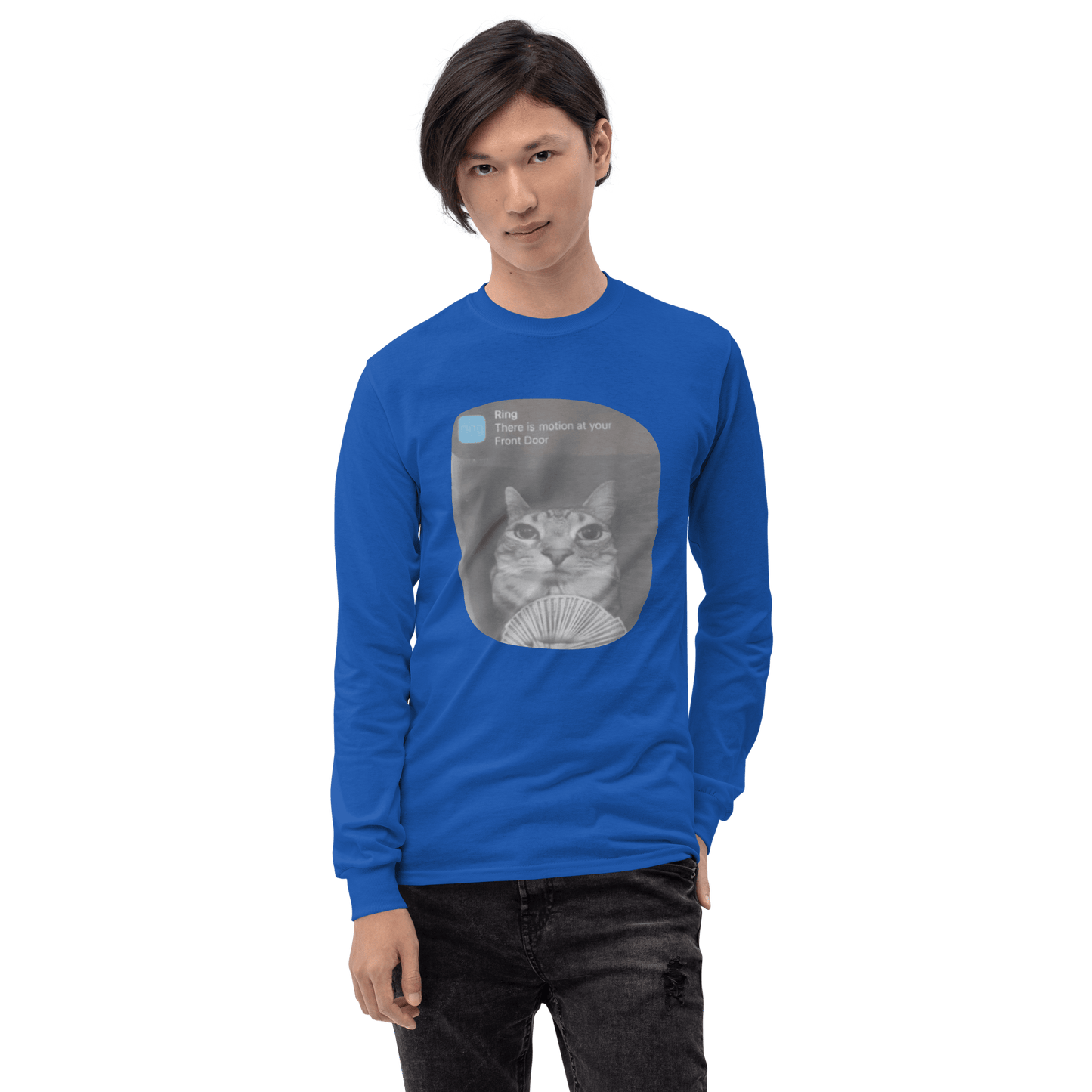 There is Motion at Your Front Door Long Sleeve T-Shirt Meme - Sand | Shirtposting