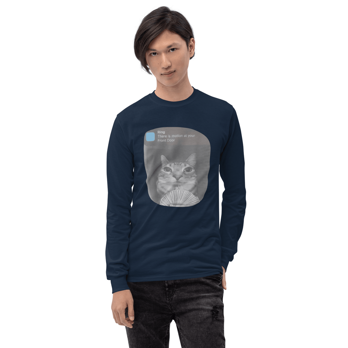 There is Motion at Your Front Door Long Sleeve T-Shirt Meme - Sand | Shirtposting