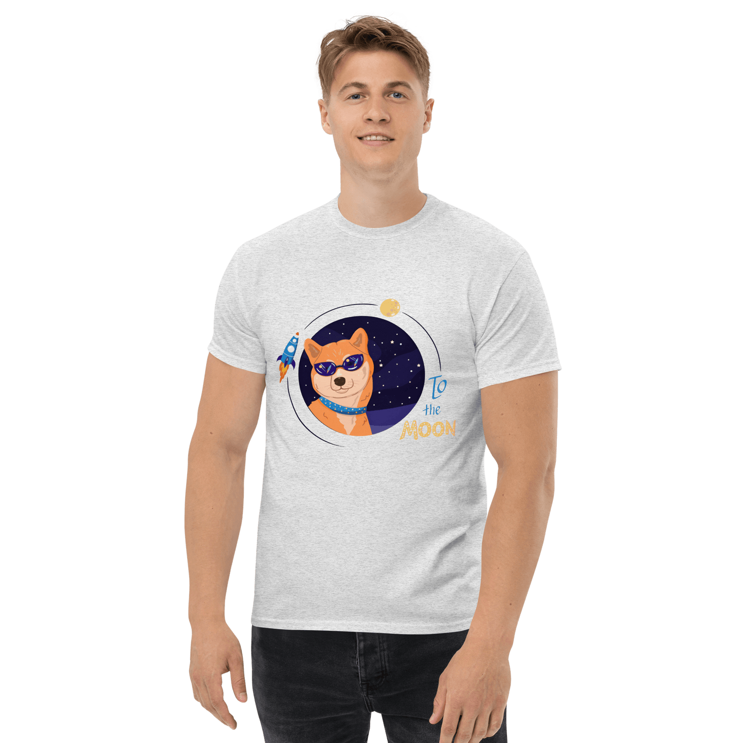 To The Moon Classic T-Shirt Meme - Ash | Shirtposting