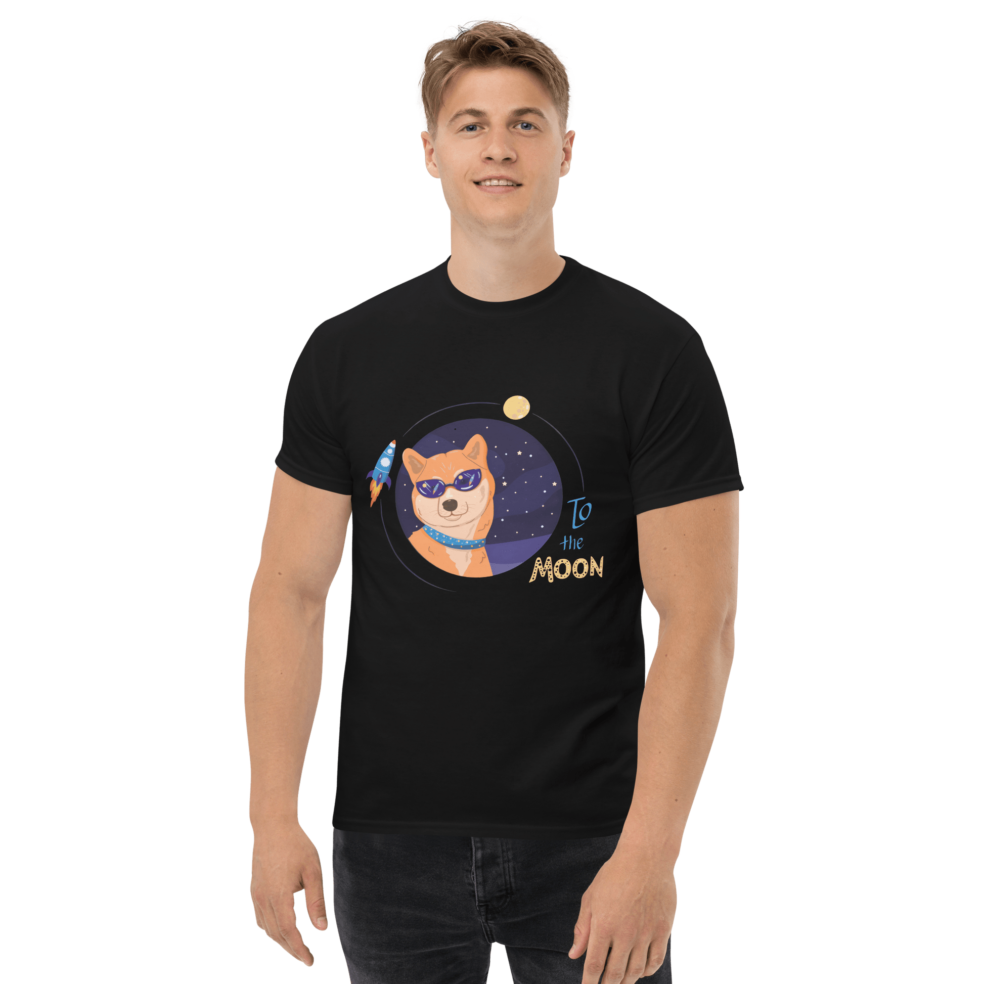 To The Moon Classic T-Shirt Meme - Military Green | Shirtposting