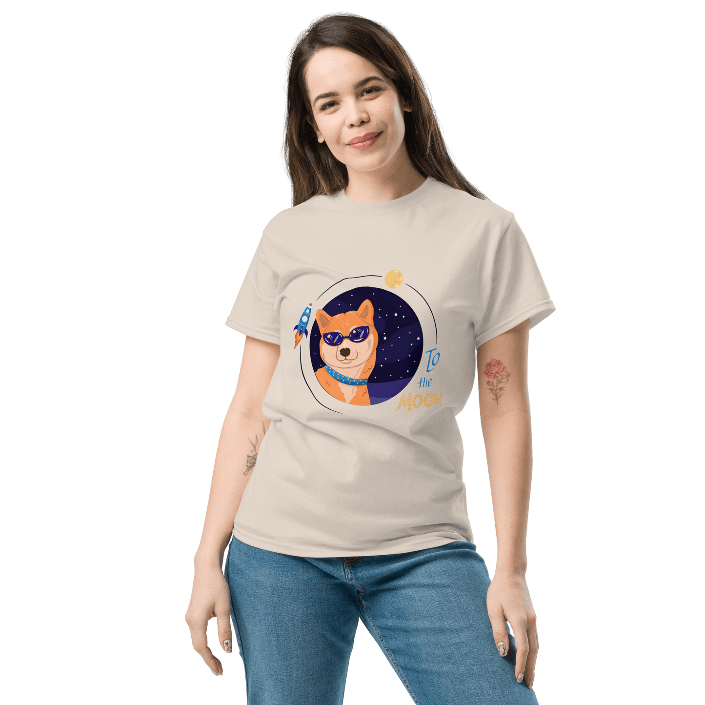 To The Moon Classic T-Shirt Meme - Yellow Haze | Shirtposting