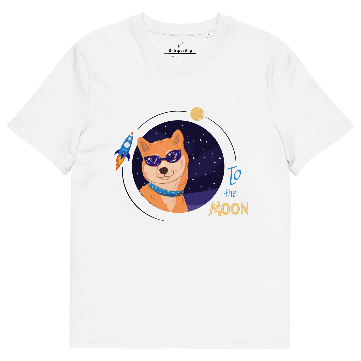 To The Moon Premium Organic T-Shirt Meme - White | Shirtposting