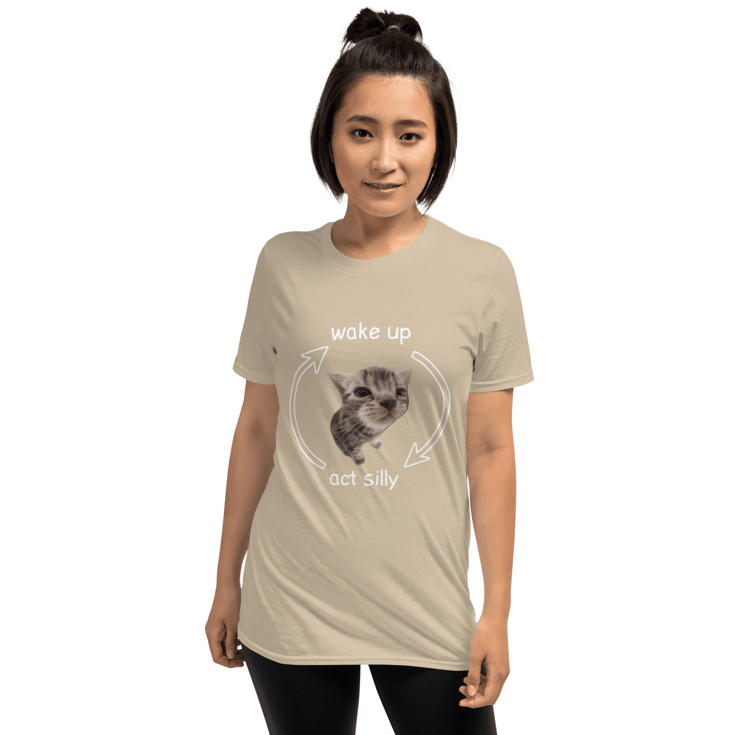 Wake Up - Act Silly Classic T-Shirt Meme - Sport Grey | Shirtposting