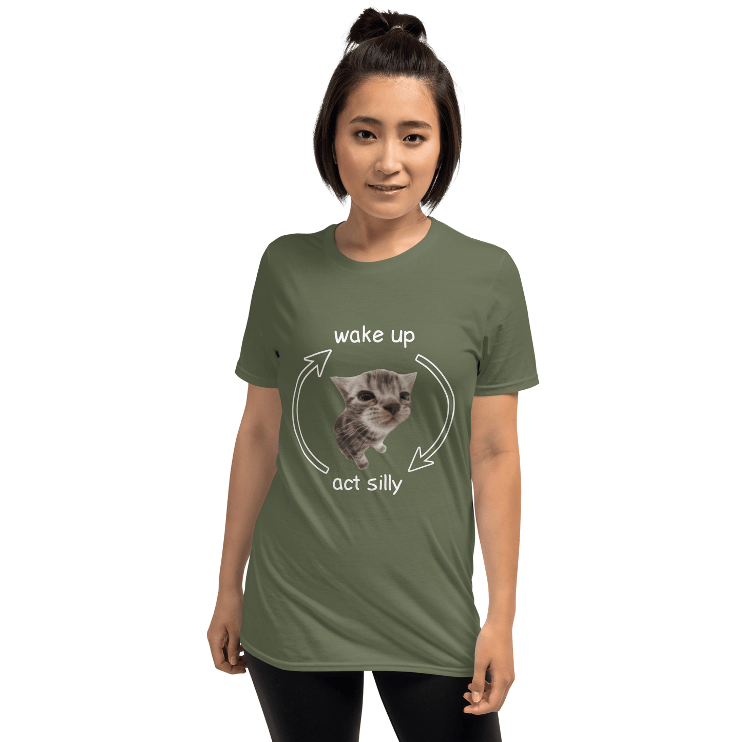 Wake Up - Act Silly Classic T-Shirt Meme - Sport Grey | Shirtposting