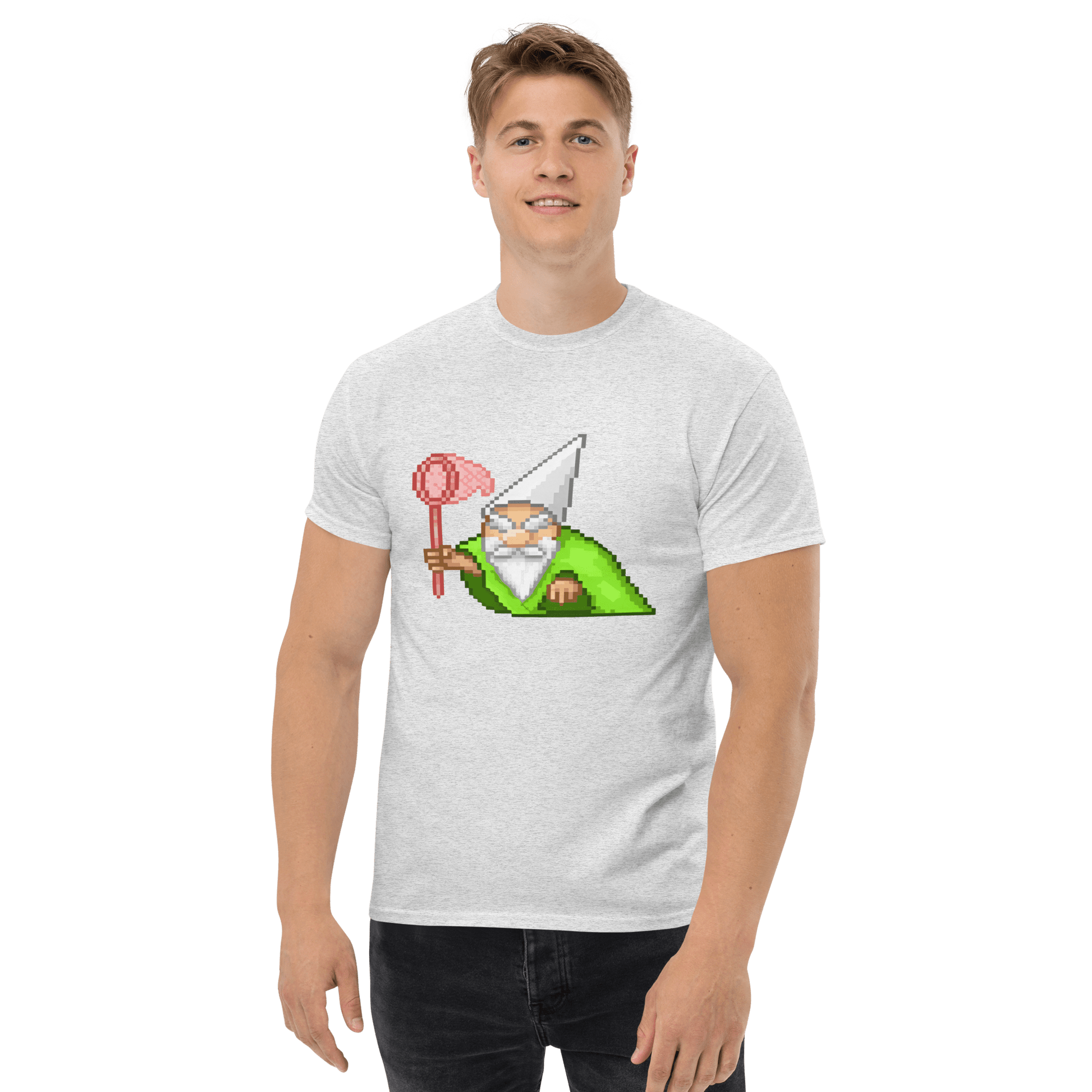 Wizard Gnome Classic T-Shirt Meme - Ash | Shirtposting