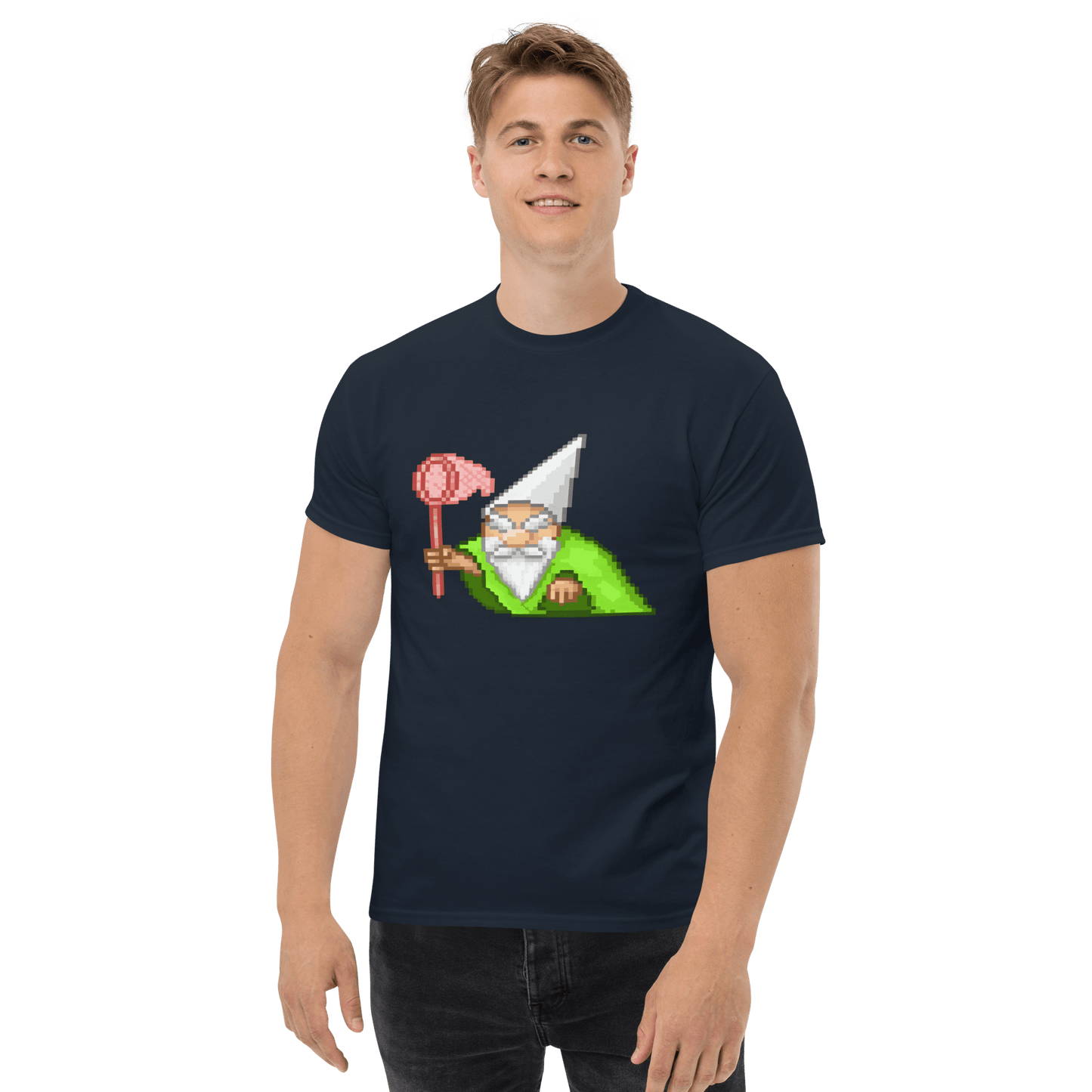 Wizard Gnome Classic T-Shirt Meme - Dark Heather | Shirtposting