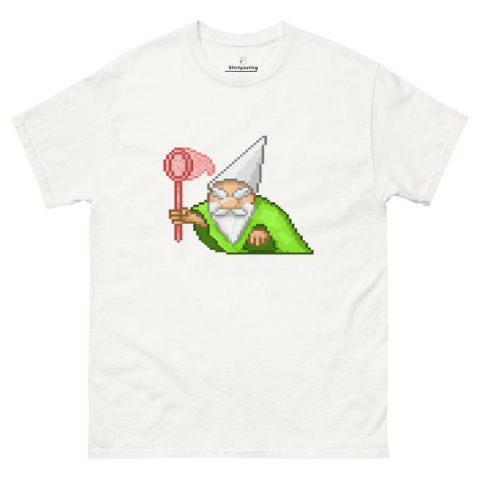 Wizard Gnome Classic T-Shirt Meme - White | Shirtposting