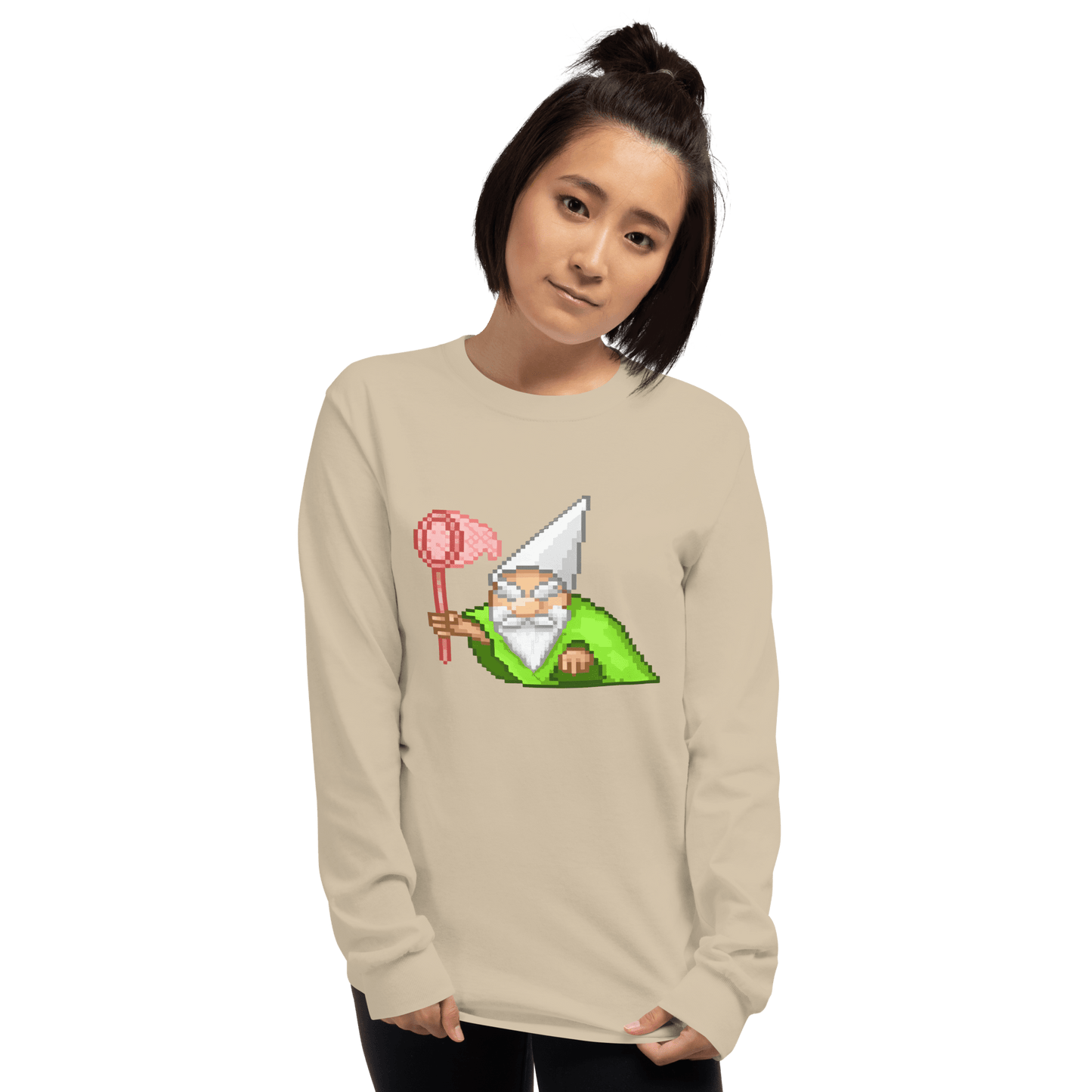 Wizard Gnome Long Sleeve T-Shirt Meme - Sport Grey | Shirtposting