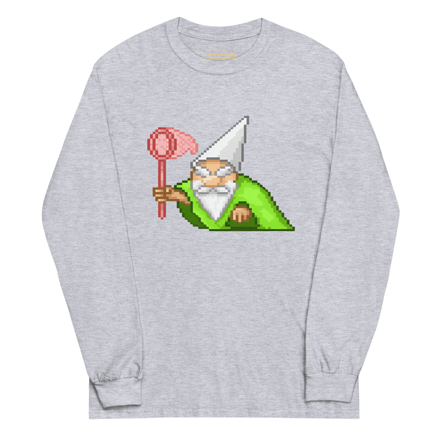 Wizard Gnome Long Sleeve T-Shirt Meme - Sport Grey | Shirtposting