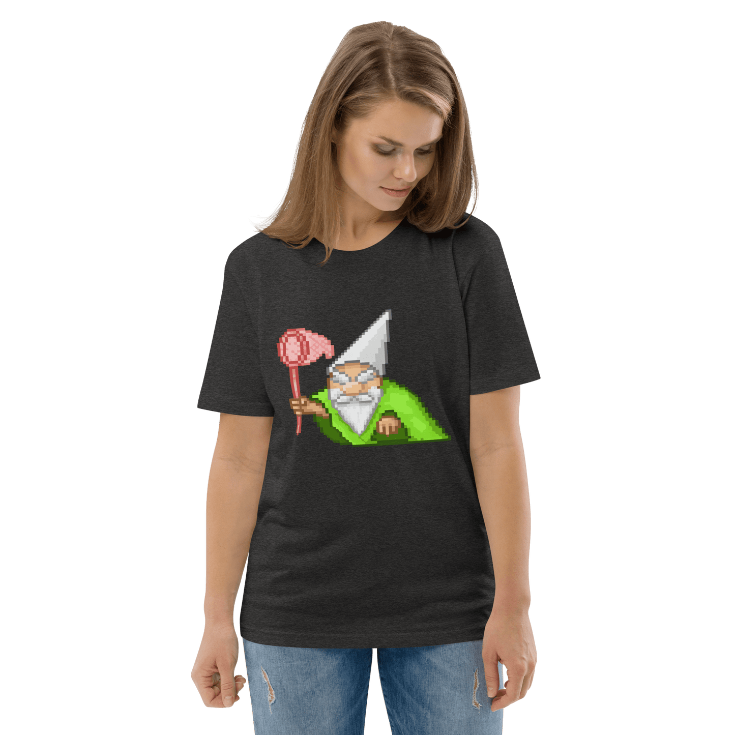 Wizard Gnome Premium Organic T-Shirt Meme - Dark Heather Grey | Shirtposting