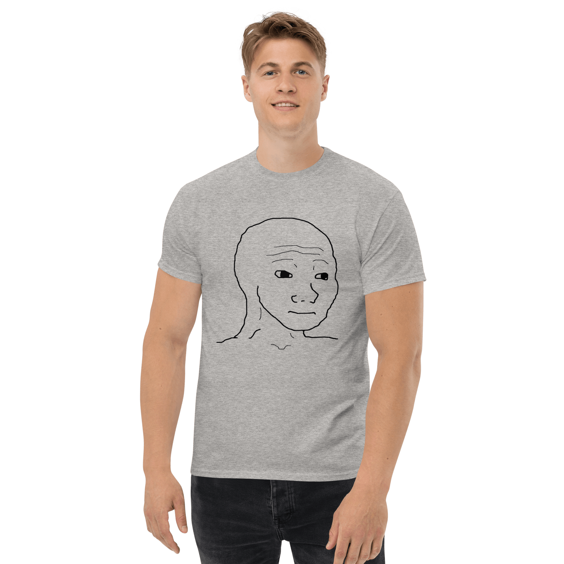 Wojak Classic T-Shirt Meme - Military Green | Shirtposting