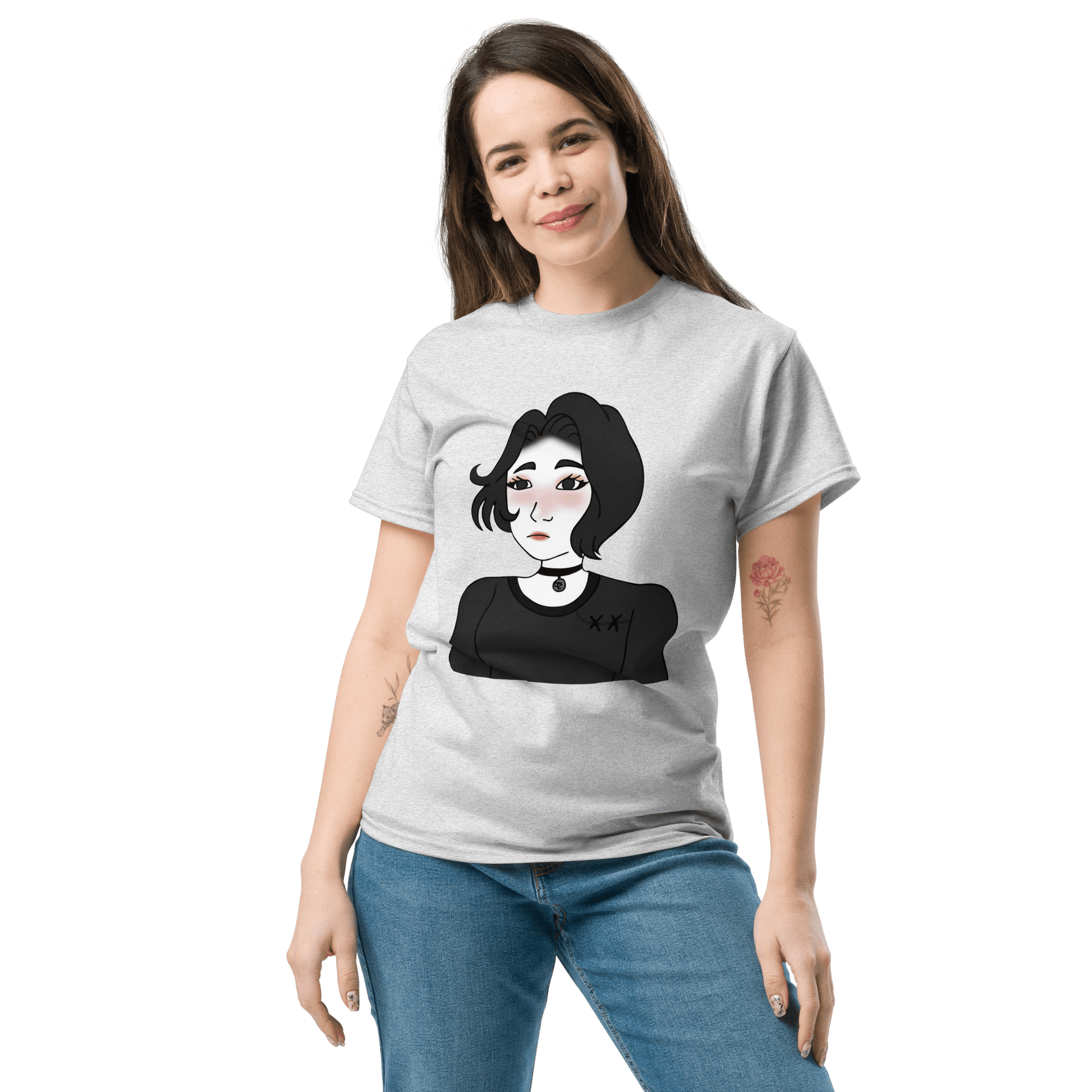 Wojak Girl Classic T-Shirt Meme - Ash | Shirtposting