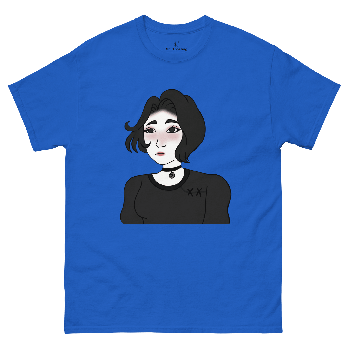 Wojak Girl Classic T-Shirt Meme - Royal | Shirtposting