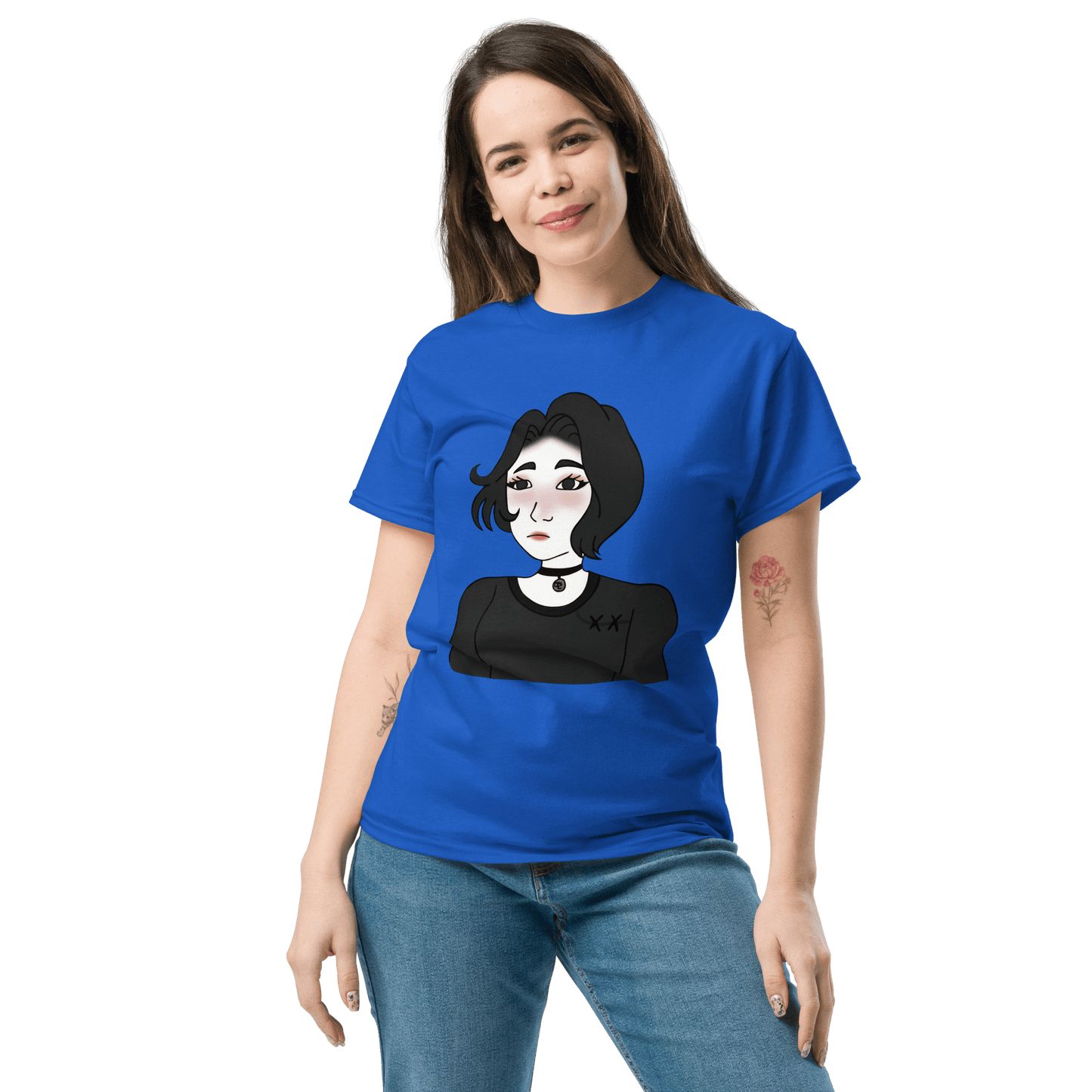 Wojak Girl Classic T-Shirt Meme - Royal | Shirtposting